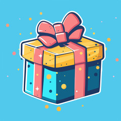 Christmas present box sticker, xmas gift box printable stickers sheet. Winter holidays