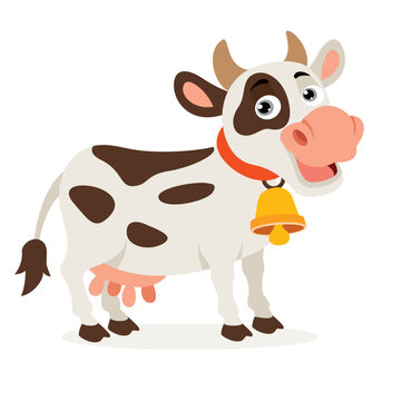 Cartoon Illustration Of A Cow