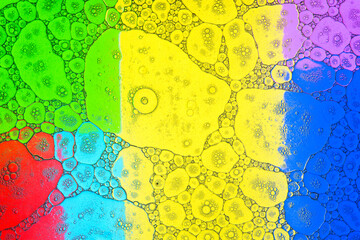 Abstract colorful background with fragile bubbles