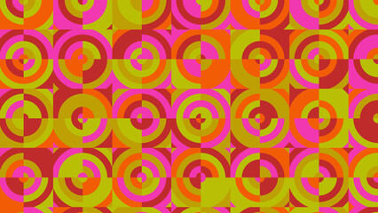 pink, yellow and orange geometric pattern, wallpaper for tile, banner, tableclothe