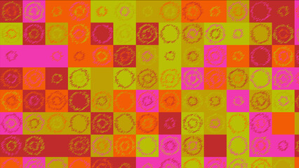 pink, yellow and orange geometric pattern, wallpaper for tile, banner, tableclothe