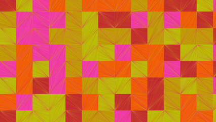 pink, yellow and orange geometric pattern, wallpaper for tile, banner, tableclothe