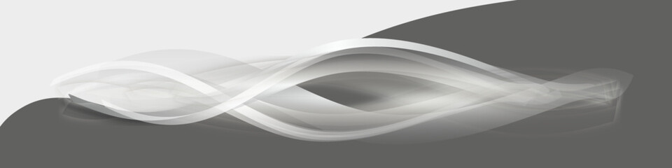 Grau Silber Welle Wellen Band Banner