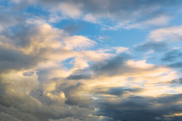 Beautiful sky with cloud before sunset