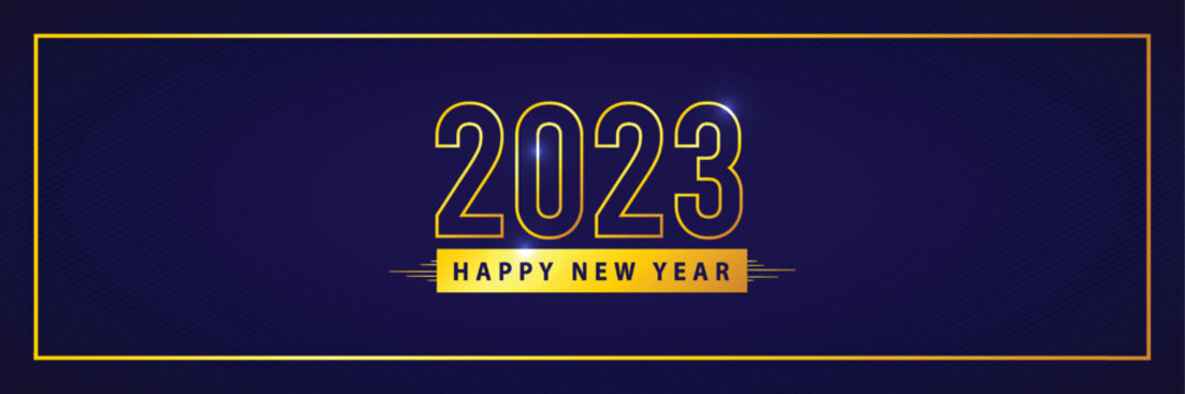 Golden font design for new year 2023 good for banner social media cover image background