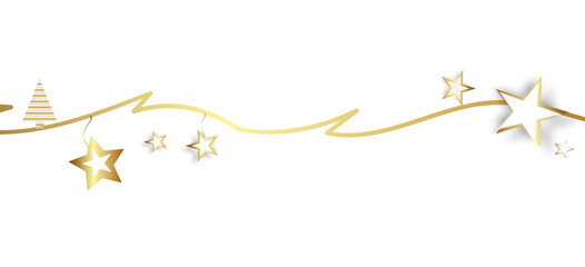 Gold Welle Wellen Band Banner Stern Sterne
