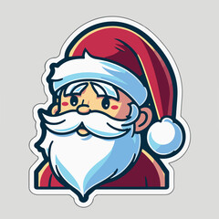 Christmas Santa sticker, xmas Santa stickers pack. Winter collection