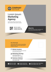 Modern Corporate Business Postcard Simple and Clean 4 in-6 in Vector design