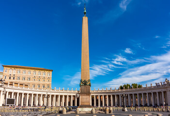 Egyptian obelisk on St Peter's square in Vatican, Rome, Italy
