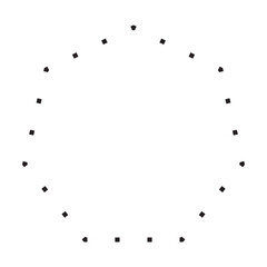 Heptagon shape dotted symbol vector icon for creative graphic design ui element in a pictogram illustration