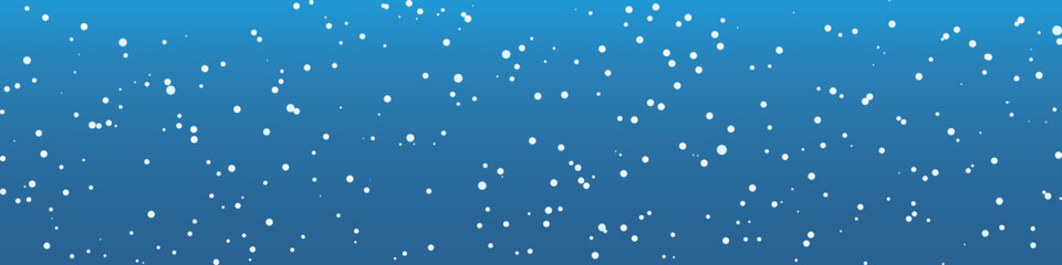 white dots, snow, night sky banner- vector illustration