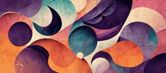 illustration of a colorful wallpaper background header in violet colors
