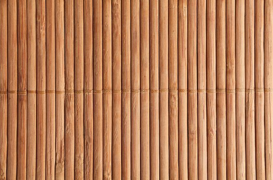 Wooden background. Vertical slats in wood. Wooden placemat.