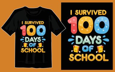 100 days of school t-shirt design print,