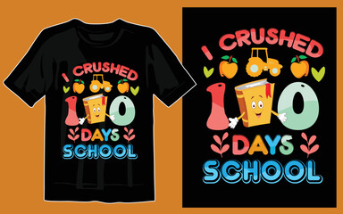 100 days of school t-shirt design print,