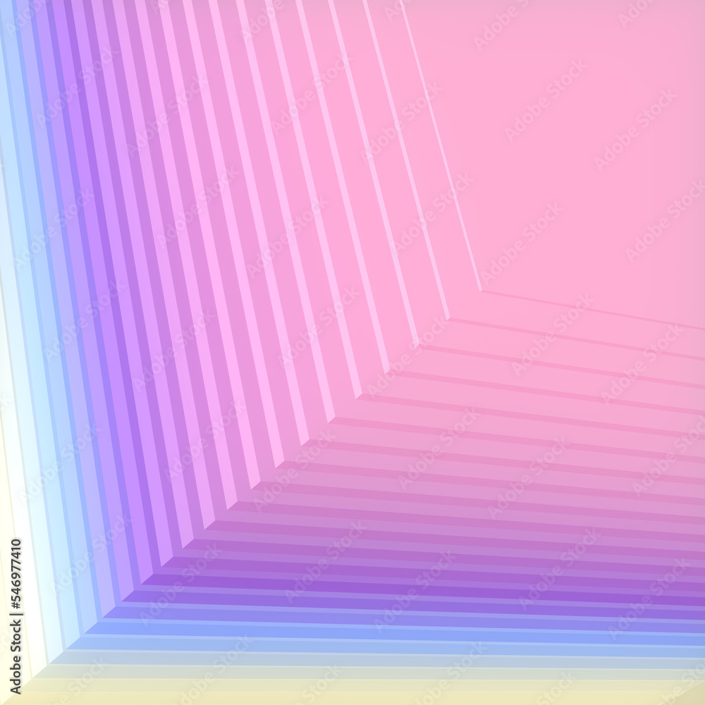 Aufkleber Abstract simple business background with neon colored geometric shapes. 3d rendering digital illustration