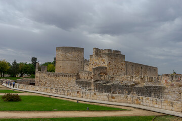 Fototapeta na wymiar vistas del castillo de Zamora, España