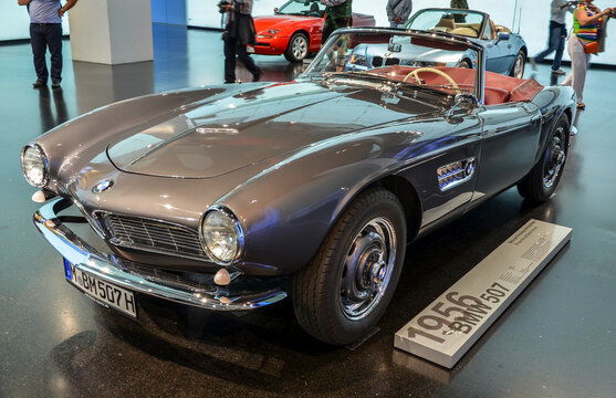 Classic BMW 507 Roadster year 1956 presented in BMW Museum, Munich, Germany