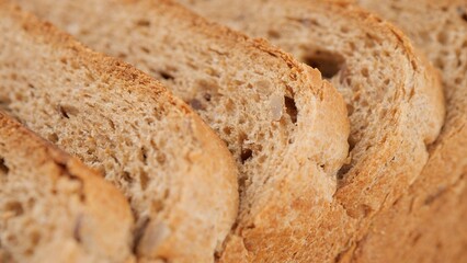 Slices of toast bread close up. Traditional bread for cooking toast