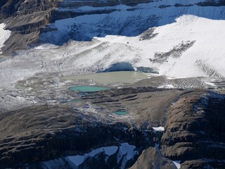 Lake and glacier in the Canadian Rockies