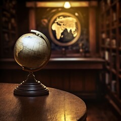 Fototapeta na wymiar Old wooden globe 