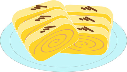 お皿に乗った卵焼き