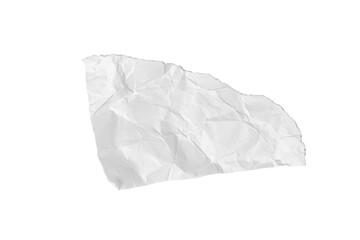 Torn piece of paper isolated on white.