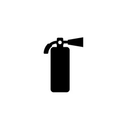  Fire extinguisher black icon, black vector sign, black style pictogram isolated on white.