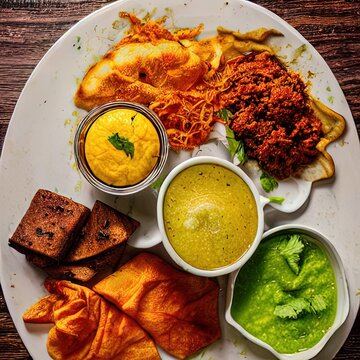 Salvadorian Food. Delicious Food 3D Photorealistic Illustration 