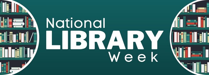 National Library Week covers background  © Saeed