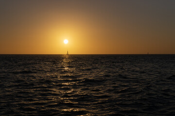 sunset over the sea