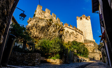 historic old town and port of Malcesine - Italy