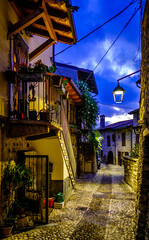 historic old town and port of Malcesine - Italy
