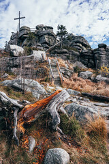 Road on the ridge of the mountains	
