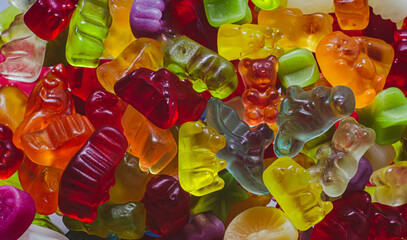 Fototapeta na wymiar colorful jelly candies wallpaper