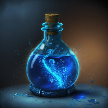 flacon de potion magique : illustration de stock 707987479