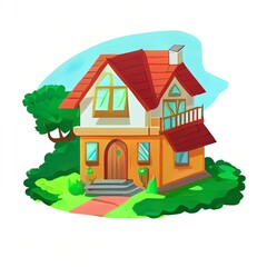 Obraz na płótnie Canvas illustration graphic of house. Good for icon house property