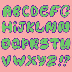 original alphabet in flat style