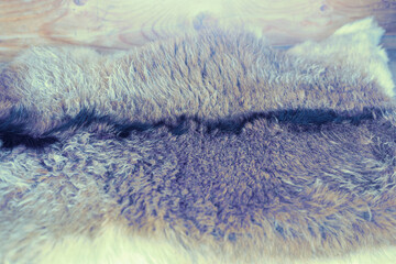 Goat fur structure.Close up of brown goat hair.