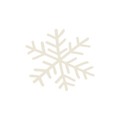 cute snowflake hand drawn. vector illustration in flat style