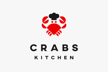 crab logo with chef hat © SlashStd