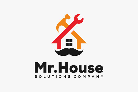 building shop logo with hammer and wrench