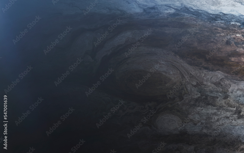 Poster 3d illustration of jupiter surface. 5k realistic science fiction art. elements of image provided by 