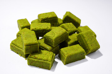 sweetened peanut butter, pistachio butter in tablet form