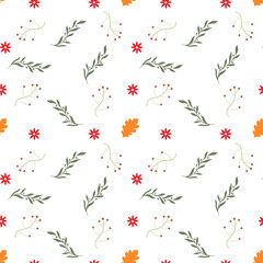 seamless pattern background. seamless pattern with flowers and leaves. colorful pattern fabric. pattern background.