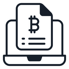 bold outline icons related to bitcoin. bitcoin currency and finance.