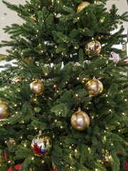 decorated christmas tree for new year and christmas 2023