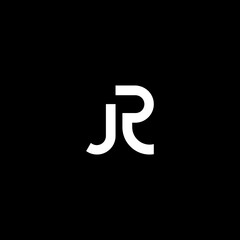 Initial JR letter logo vector design template. JR letter logo is suitable for business logo