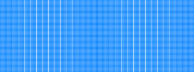 Blue print grid worksheet template. Checkered blank page layout for notebook, cutting mat, office work, drafting, plotting, memos, engineering schemes or architecting measuring