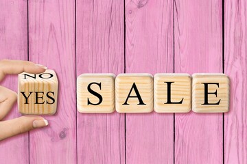 Set of wooden cubes or blocks on background